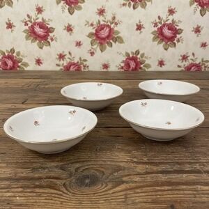 Cunningham & Pickett Cardinal Salad Bowls, Set of 3, Vintage Floral Dinnerware